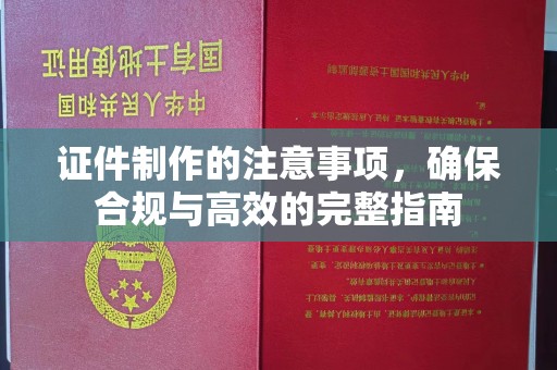 东辽证件制作的注意事项，确保合规与高效的完整指南